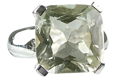 SKU 14127 - a Green Amethyst rings Jewelry Design image