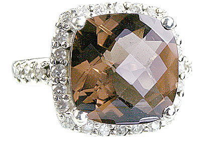 SKU 14140 - a Smoky Quartz rings Jewelry Design image