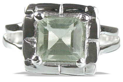 SKU 14147 - a Green Amethyst rings Jewelry Design image