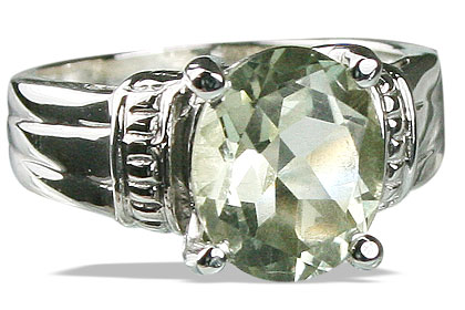 SKU 14152 - a Green Amethyst rings Jewelry Design image