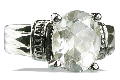 SKU 14165 - a White topaz rings Jewelry Design image