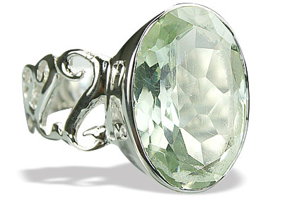 SKU 14182 - a Green Amethyst rings Jewelry Design image
