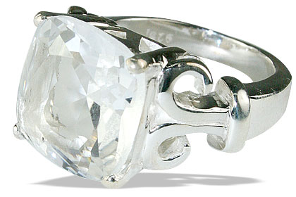 SKU 14184 - a White topaz rings Jewelry Design image