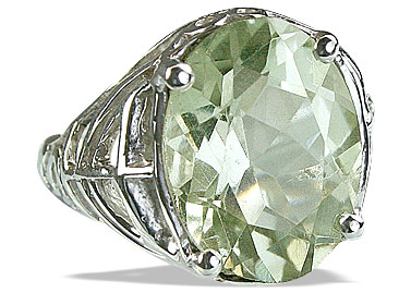 SKU 14208 - a Green Amethyst rings Jewelry Design image