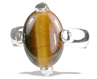 SKU 14211 - a Tiger eye rings Jewelry Design image