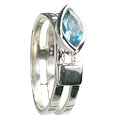 SKU 14281 - a Blue topaz rings Jewelry Design image