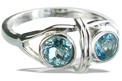SKU 14308 - a Blue topaz rings Jewelry Design image