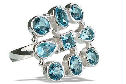 SKU 14351 - a Blue topaz rings Jewelry Design image