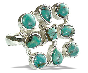 SKU 14357 - a Turquoise rings Jewelry Design image