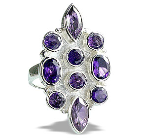 SKU 14395 - a Amethyst rings Jewelry Design image