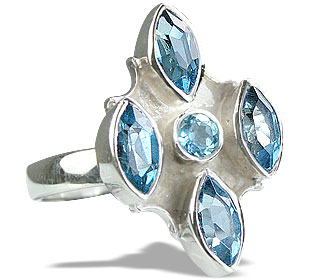 SKU 14417 - a Blue topaz rings Jewelry Design image