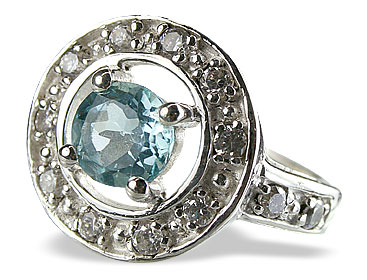 SKU 14572 - a Blue topaz rings Jewelry Design image