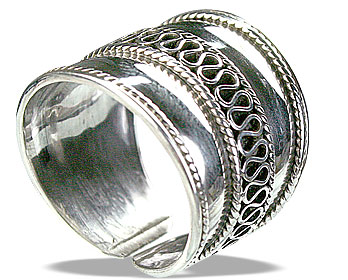 SKU 14888 - a Silver rings Jewelry Design image