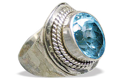 SKU 15259 - a Blue topaz rings Jewelry Design image