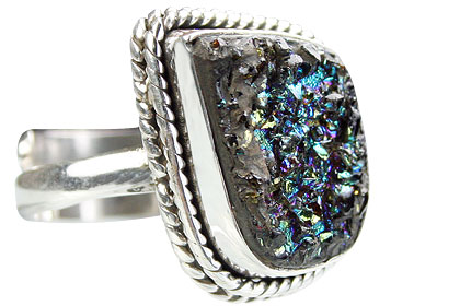SKU 15409 - a Drusy rings Jewelry Design image