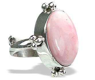 SKU 15410 - a Pink Opal rings Jewelry Design image