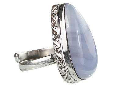 SKU 15495 - a Blue Lace Agate rings Jewelry Design image