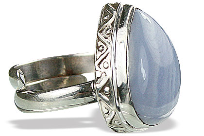 SKU 15496 - a Blue Lace Agate rings Jewelry Design image