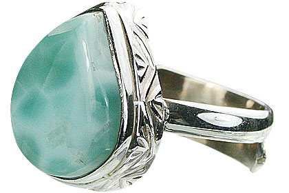 SKU 15501 - a Larimar rings Jewelry Design image