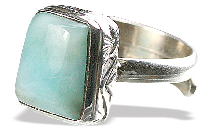 SKU 15509 - a Larimar rings Jewelry Design image