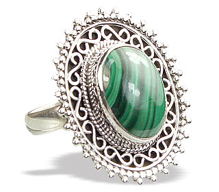 SKU 15600 - a Malachite rings Jewelry Design image