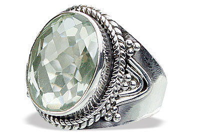 SKU 15611 - a Green Amethyst rings Jewelry Design image