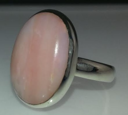 SKU 16266 - a Pink Opal rings Jewelry Design image