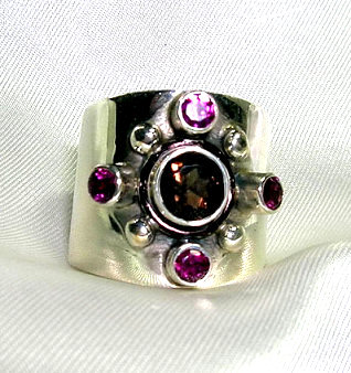 SKU 1713 - a Smoky Quartz Rings Jewelry Design image