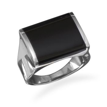 SKU 20914 - a Onyx Rings Jewelry Design image