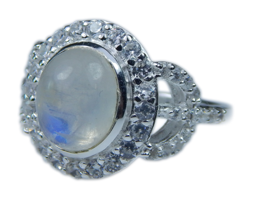 SKU 21641 - a Moonstone Rings Jewelry Design image