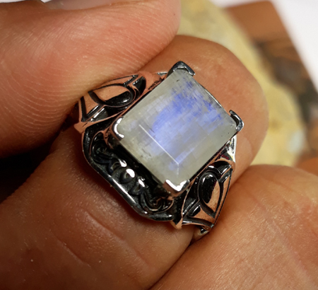 SKU 22137 - a Moonstone rings Jewelry Design image