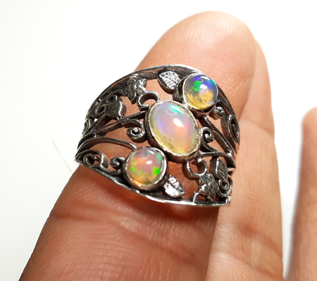 SKU 22153 - a Opal rings Jewelry Design image