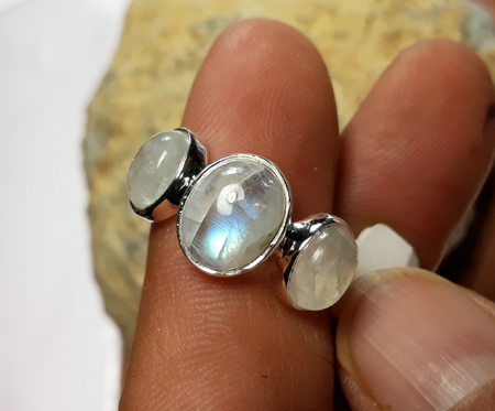 SKU 22159 - a Moonstone rings Jewelry Design image