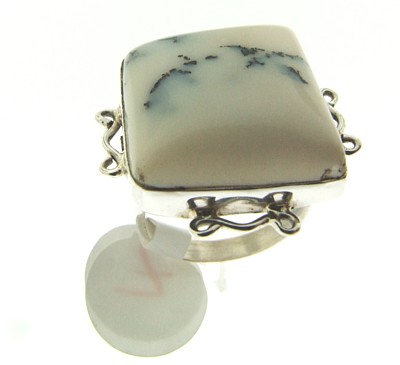 SKU 3051 - a Dendrite opal Rings Jewelry Design image