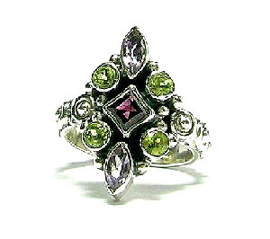 SKU 3084 - a Rhodolite Rings Jewelry Design image
