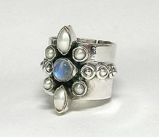 SKU 5411 - a Moonstone Rings Jewelry Design image