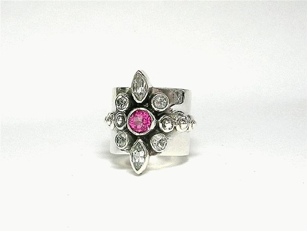 SKU 5413 - a Pink topaz Rings Jewelry Design image