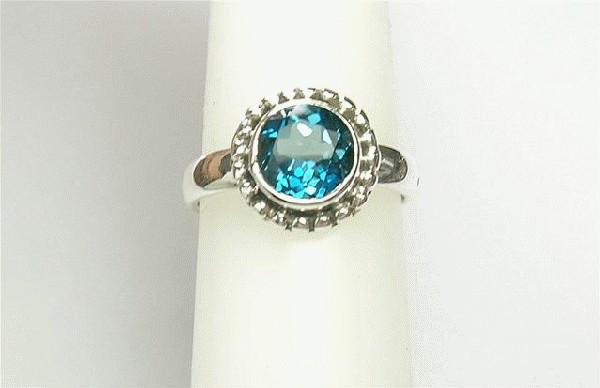 SKU 5595 - a Blue Topaz Rings Jewelry Design image