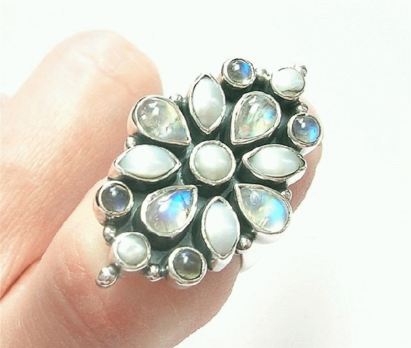 SKU 6887 - a Moonstone rings Jewelry Design image