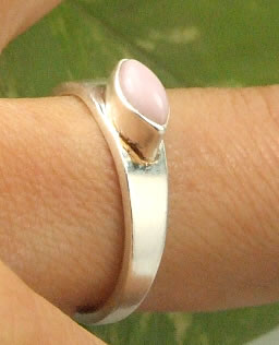 SKU 7212 - a Pink Opal rings Jewelry Design image