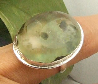 SKU 7221 - a Prehnite rings Jewelry Design image
