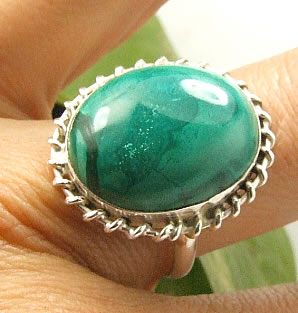 SKU 7225 - a Malachite rings Jewelry Design image