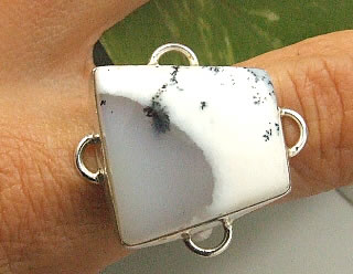 SKU 7243 - a Dendrite opal rings Jewelry Design image