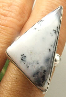SKU 7251 - a Dendrite opal rings Jewelry Design image