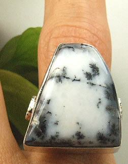 SKU 7257 - a Dendrite opal rings Jewelry Design image