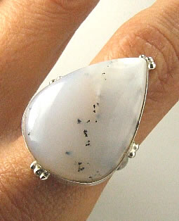 SKU 7259 - a Dendrite opal rings Jewelry Design image