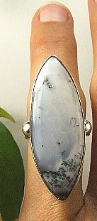 SKU 7260 - a Dendrite opal rings Jewelry Design image