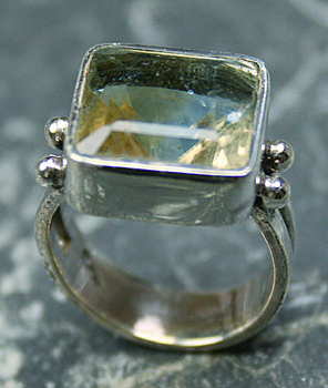SKU 8152 - a Lemon Quartz rings Jewelry Design image