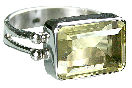 SKU 8154 - a Lemon Quartz rings Jewelry Design image