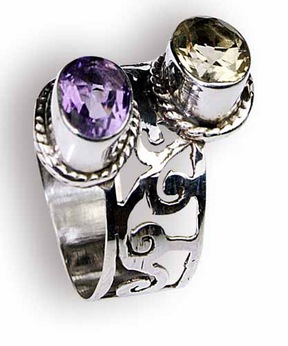 SKU 8159 - a Amethyst rings Jewelry Design image